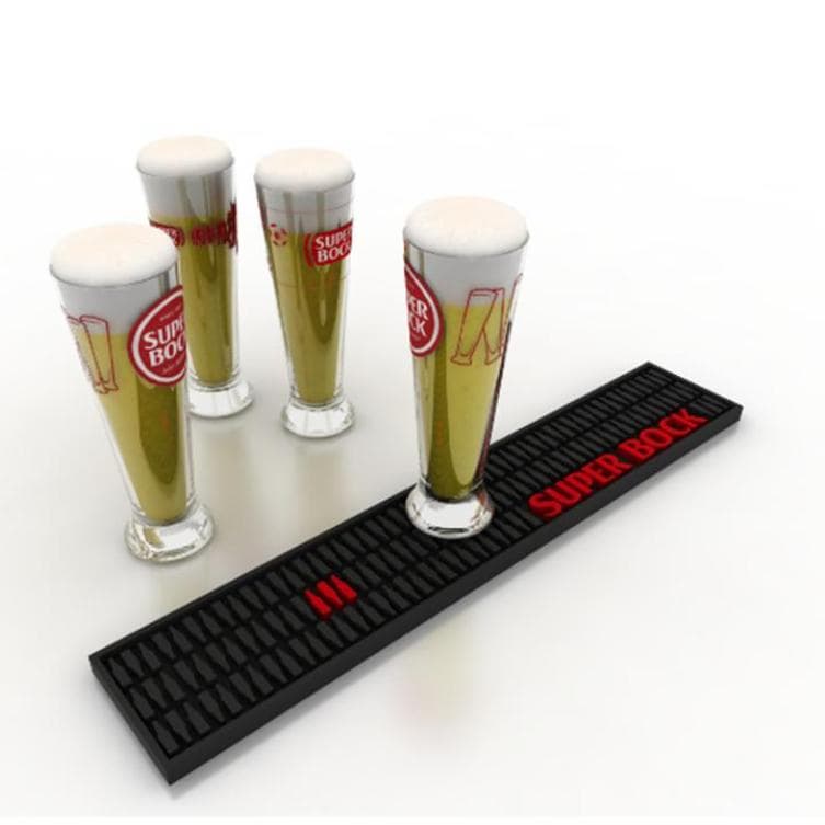 Bottle shape security silicone relief rubber bar counter mat